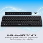 Rapoo 9320M Multi-Mode Wireless Keyboard & Mouse Combo Dark Grey thumbnail 3