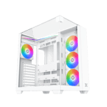 XIGMATEK Aqua V Mid-Tower ATX Case White Tempered Glass thumbnail 2
