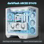 DarkFlash DY470 Mid-Tower ATX Case White Tempered Glass thumbnail 5