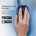 Promate Kitt Wireless Ergonomic Optical Mouse LED Rainbow thumbnail 4