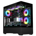 SAMA SV02 Mid-Tower ATX Case Black Tempered Glass thumbnail 6