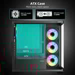 كيس SAMA SV01 Mid-Tower ATX أسود زجاج مقسى thumbnail 8