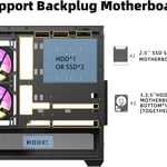 SAMA SV02 Mid-Tower ATX Case Black Tempered Glass thumbnail 4