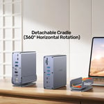 شاحن Unitek DisplayLink محطة توصيل Triple 4K 100W PD رمادي thumbnail 14