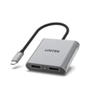 محول UNITEK USB-C إلى Dual DisplayPort thumbnail 1