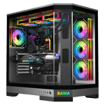 SAMA Neview 3021 Full-Tower ATX Case Black Tempered Glass thumbnail 5