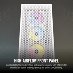 كيس Corsair 3000D Mid-Tower ATX أبيض بتدفق هواء RGB thumbnail 4
