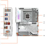 لوحة أم جيجابايت أوروس GIGABYTE Z890 AORUS PRO ICE باللون الأبيض بمقبس LGA 1851 ودعم ذاكرة DDR5 بحجم ATX thumbnail 6