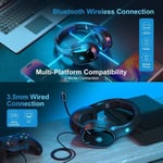 Phoinikas Q6S Wireless Gaming Headset with Detachable Microphone thumbnail 2