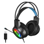 iMice HD-490 Wired Gaming Headset with Microphone RGB thumbnail 2