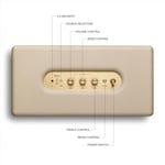 Marshall Woburn III Bluetooth Home Speaker - Loud Stereo Sound with Bass and Treble Controls , Plug-in Powered , Record Player Compatible , HDMI, RCA, 3.5mm Aux Inputs - Cream thumbnail 4