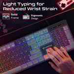 Vertux StealthKey Full-Size Mechanical Gaming Keyboard Wired Red Switch thumbnail 6
