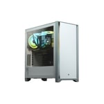 كيس Corsair iCUE 4000D RGB Mid-Tower ATX أبيض thumbnail 1