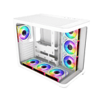 SAMA Neview 2851A Mid-Tower ATX Case White Tempered Glass thumbnail 4