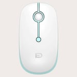 Fude i330 Wireless Ergonomic Mouse - White & Green thumbnail 5