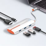 محول USB LDNIO DS-25H 5-Port USB 3.0 مع USB-C إلى HDMI 100W thumbnail 10