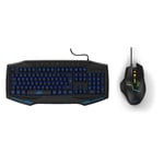 uRage Reaper 111 Gaming Mouse + Exodus 300 Gaming Keyboard Bundle , 7000 DPI Optical Mouse | 500Hz Polling , 6 Programmable Buttons , RGB Lighting , Illuminated Wired Keyboard , USB – Black thumbnail 1