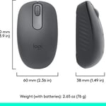 ماوس Logitech M196 1000 DPI لاسلكي رمادي thumbnail 15