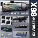 كيبورد Attack Shark X98 Full-Size ميكانيكي لاسلكي ثلاثي الأوضاع RGB أسود thumbnail 3