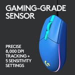 ماوس Logitech G203 LIGHTSYNC 8000 DPI RGB USB أبيض thumbnail 4