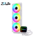 مبرد Zeus Liquid Freeze 360mm AIO سائل 280W ARGB أبيض thumbnail 3