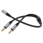محول Hoco UPA21 2-in-1 3.5mm Audio 25cm thumbnail 1