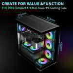 كيس SAMA SV01 Mid-Tower ATX أسود زجاج مقسى thumbnail 5