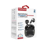 سماعات Promate TransPods IntelliTouch TWS بلوتوث 5.3 13mm 6H أزرق thumbnail 9