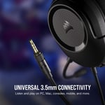 سماعات Corsair HS35 ستيريو مع ميكروفون 3.5mm أسود thumbnail 10