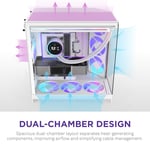 كيس NZXT H9 Flow Mid-Tower ATX أبيض RGB+ thumbnail 6