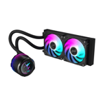 مبرد Gigabyte AORUS WATERFORCE X II 240mm AIO سائل ARGB أسود thumbnail 3