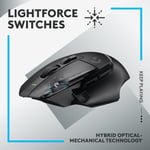 ماوس Logitech G502 X Lightspeed لاسلكي 25600 DPI RGB أسود thumbnail 6