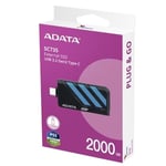 ADATA SC735 2TB USB-C Portable External SSD Blue thumbnail 8