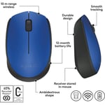 ماوس Logitech M171 1000 DPI لاسلكي Off-White thumbnail 35