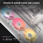 كيس Corsair 5400 RS-R Mid-Tower أبيض زجاجي مقوى ARGB thumbnail 7
