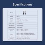 كيبل Orico USB-C إلى USB-C 40Gbps 1.5m أسود thumbnail 8