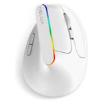 Delux M618C Vertical Ergonomic Wireless Mouse White RGB thumbnail 5