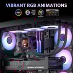 DarkFlash Wave DV360S 360mm AIO Liquid Cooler with LCD Screen Black thumbnail 8