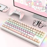 Attack Shark M87 Mechanical Keyboard Wireless 75% RGB Pink Gradient thumbnail 9