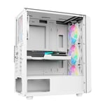 SAMA 205A Mid-Tower ATX Case White Tempered Glass thumbnail 2