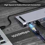 محول UNITEK UHB15 USB-C تريبل 4K KVM دوكينج ستيشن 100W PD thumbnail 12