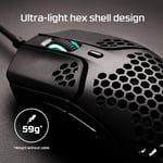 ماوس HyperX Pulsefire Haste 16000 DPI Dual-Mode RGB قيمنق أسود thumbnail 3