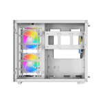 Xigmatek CUBI Mini-Tower Case White Tempered Glass thumbnail 6