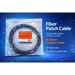 كيبل Atlantic Single Mode OS2 Duplex LC/UPC إلى LC/UPC Fiber 50m Black Outdoor Armored thumbnail 1