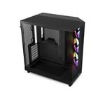 كيس NZXT H6 Flow RGB Compact Dual-Chamber برج متوسط Mini-ITX أسود thumbnail 1