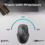 Promate EZGrip Wireless Mouse 1600 DPI Ergonomic Ambidextrous thumbnail 5