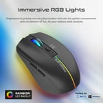 Promate Kitt Wireless Ergonomic Optical Mouse LED Rainbow thumbnail 3