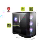 MSI MAG PANO M100R PZ Micro-Tower Black Tempered Glass Case thumbnail 2