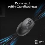 Promate EZGrip Wireless Mouse 1600 DPI Ergonomic Ambidextrous thumbnail 2