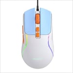 ماوس SMAILWOLF M18 3600 DPI سلكي RGB أبيض thumbnail 1